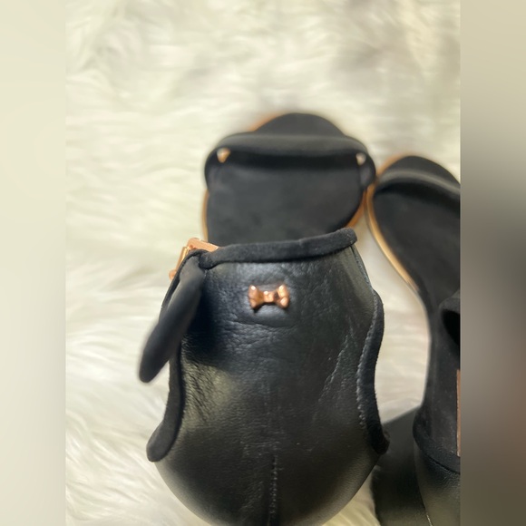 Ted Baker Women's Ruz Leather AF Ballet Flat, Black & w/rose gold, SZ 9.5 (EU40) - Picture 10 of 15